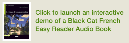 Click here for a Black Cat French audio book easy reader flip-book product demonstration